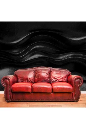 3 Boyutlu Geometrik Dalga Desenli Isı Ve Ses Yalıtımlı Sağlıklı Tekstil Duvar Kağıdı
