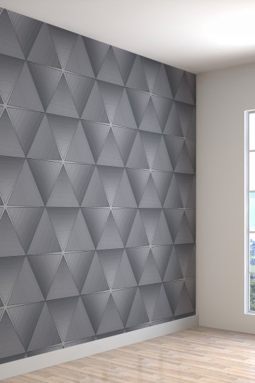 3 Boyutlu Geometrik Yıldız Desenli Silinebilir Tekstil Duvar Kağıdı