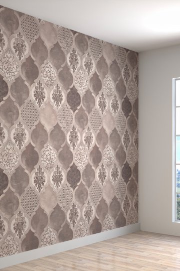 3 Boyutlu Seramik Desenli Silinebilir Sağlıklı Tekstil Duvar Kağıdı