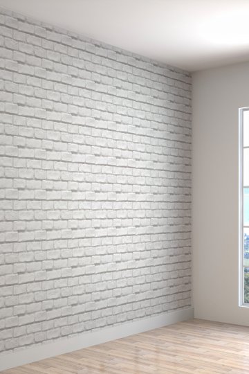 3 Boyutlu Tuğla Duvar Desenli Silinebilir Tekstil Duvar Kağıdı