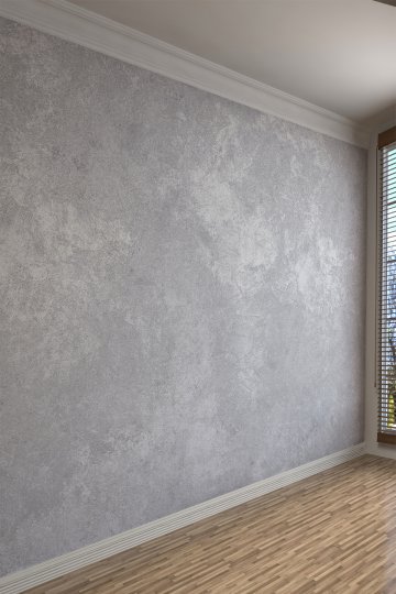 Açık Gri Beton Görünümlü Tekstil Duvar Kağıdı