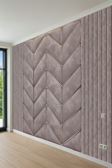  Baklava Desenli Yumuşak Dokulu Modern Panel Tek Parça Tekstil Duvar Kağıdı