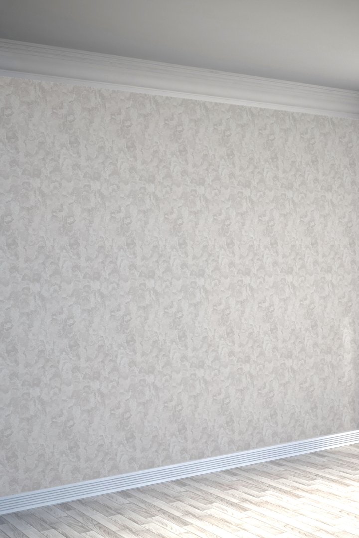 Beyaz Gri Beton Görünümlü Dekoratif Duvar Kağıdı