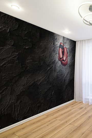 Boks Eldiveni Spor Salonu & Fitness Tek Parça Tekstil Poster
