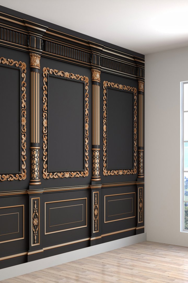 Çerçeve Desenli Isı Ve Ses Yalıtımlı Sağlıklı Tekstil Duvar Kağıdı