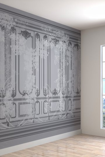 Çerçeve Desenli Isı Ve Ses Yalıtımlı Sağlıklı Tekstil Duvar Kağıdı