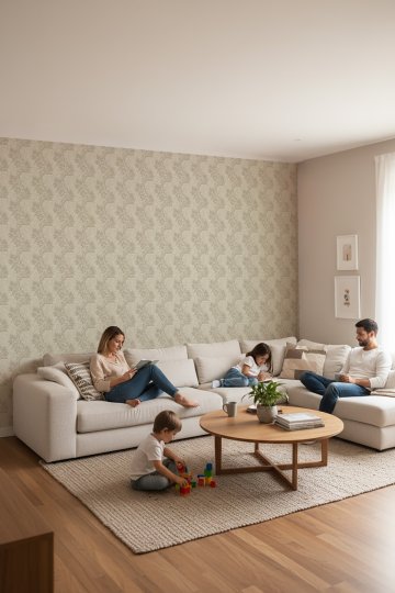 Çınar Ağacı Desenlli Duvar  Kağıdı -Isı ve Ses Yalıtımı Yırtılmaz
