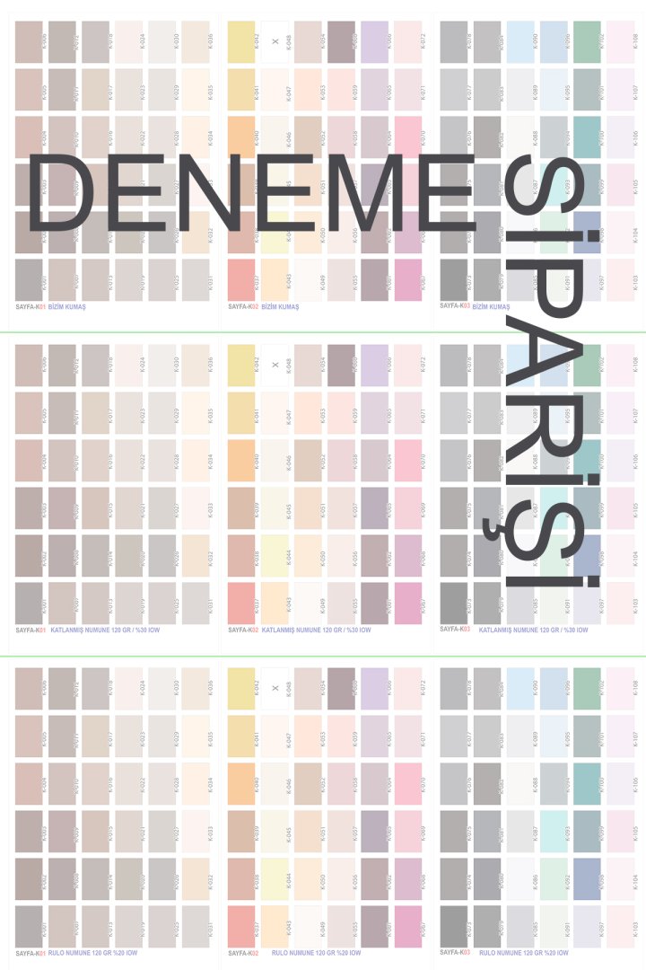 Deneme siparişi