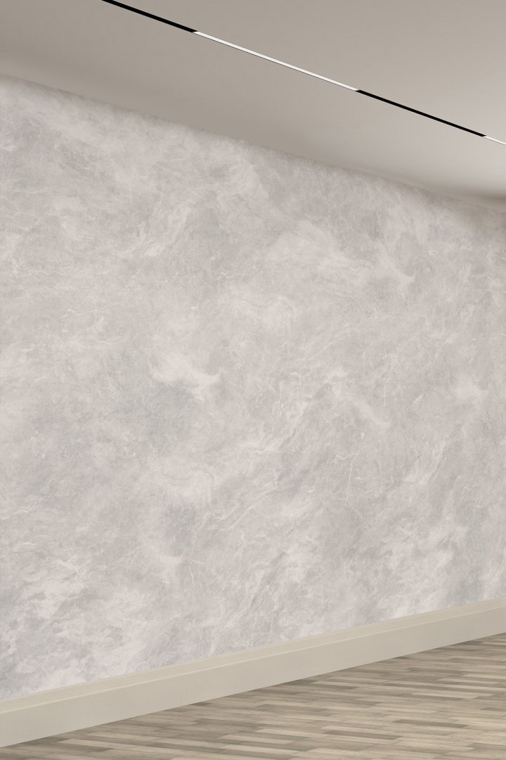 Doğal Taş Desenli Açık Gri Duvar Kağıdı
