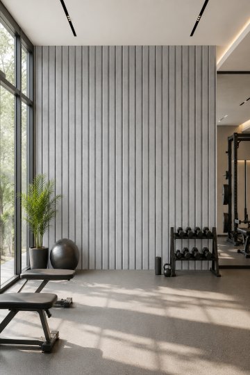Dreamwall 3D Görünümlü Dikey Panel ve Duvar Çıtası Temalı Tek Parça Tekstil Duvar Kağıdı küçük görsel 3