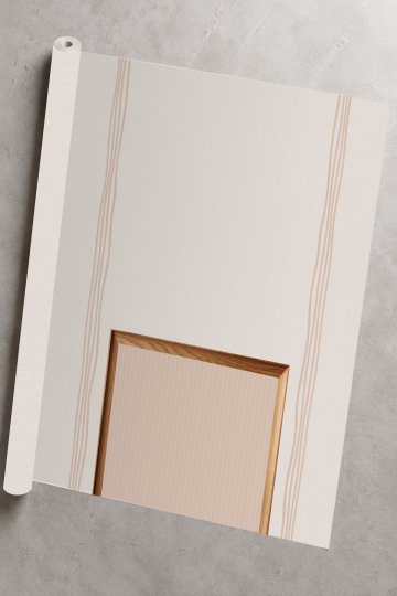 Dreamwall Ahşap Çerçeve ve Soft Çizgi Desenli Tek Parça Tekstil Duvar Kağıdı küçük görsel 3
