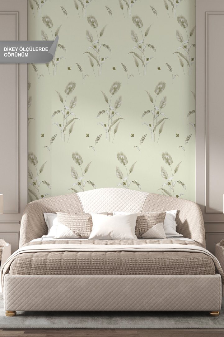 Dreamwall Başak ve Ot Motifli Tek Parça Tekstil Duvar Kağıdı