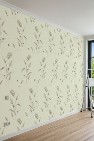 Dreamwall Başak ve Ot Motifli Tek Parça Tekstil Duvar Kağıdı küçük görsel 3