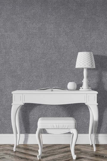 Dreamwall Çizgisel Kabartmalı ve Dokuma Efektli Tek Parça Tekstil Duvar Kağıdı küçük görsel 1