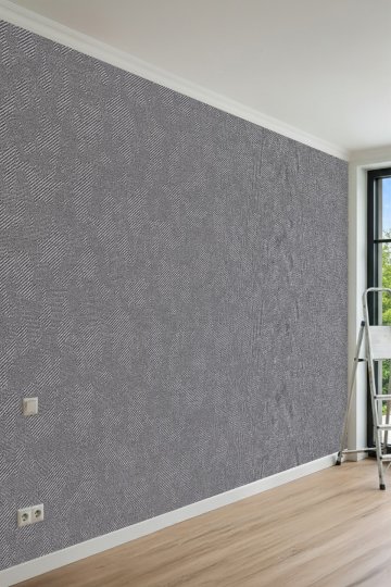 Dreamwall Çizgisel Kabartmalı ve Dokuma Efektli Tek Parça Tekstil Duvar Kağıdı küçük görsel 3
