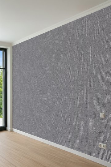 Dreamwall Çizgisel Kabartmalı ve Dokuma Efektli Tek Parça Tekstil Duvar Kağıdı küçük görsel 5
