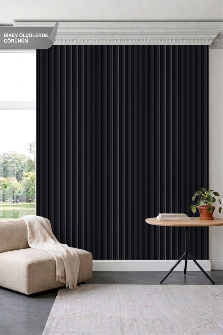 Dreamwall Dikey Çıtalı ve Çizgili Minimalist Tek Parça Tekstil Duvar Kağıdı