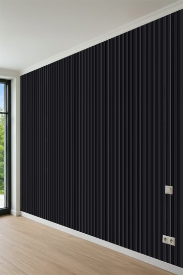 Dreamwall Dikey Çıtalı ve Çizgili Minimalist Tek Parça Tekstil Duvar Kağıdı küçük görsel 4