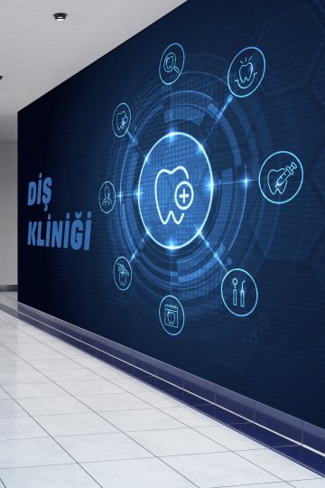 Dreamwall Diş Hekimliği ve Tıp Teknolojisi Temalı Özelleştirilebilir Tek Parça Tekstil Duvar Kağıdı küçük görsel 3