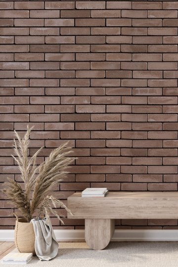 Dreamwall Doğal Tuğla Duvar Doku Desenli Tek Parça Tekstil Duvar Kağıdı küçük görsel 1