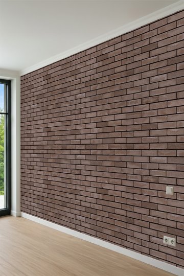 Dreamwall Doğal Tuğla Duvar Doku Desenli Tek Parça Tekstil Duvar Kağıdı küçük görsel 3