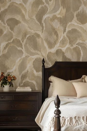 Dreamwall Eskitme Sıva Dokulu Soyut ve Organik Motifli Tek Parça Tekstil Duvar Kağıdı  küçük görsel 2