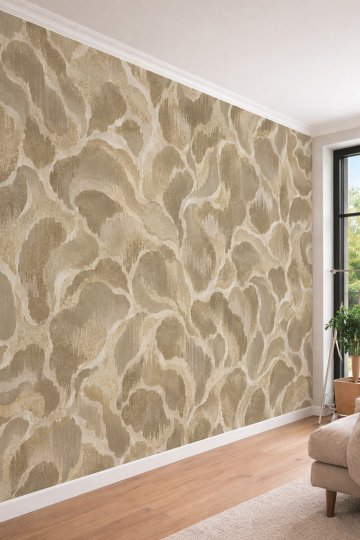 Dreamwall Eskitme Sıva Dokulu Soyut ve Organik Motifli Tek Parça Tekstil Duvar Kağıdı  küçük görsel 1