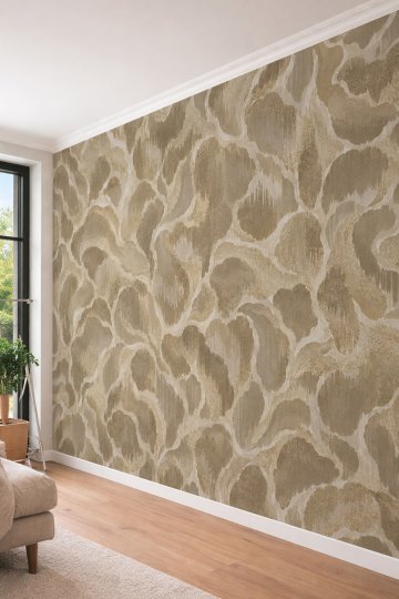 Dreamwall Eskitme Sıva Dokulu Soyut ve Organik Motifli Tek Parça Tekstil Duvar Kağıdı  küçük görsel 3