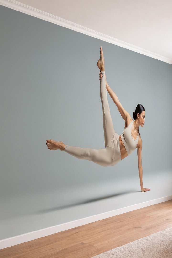 Dreamwall Estetik Yoga ve Pilates Figürü Temalı Modern Tek Parça Tekstil Duvar Kağıdı