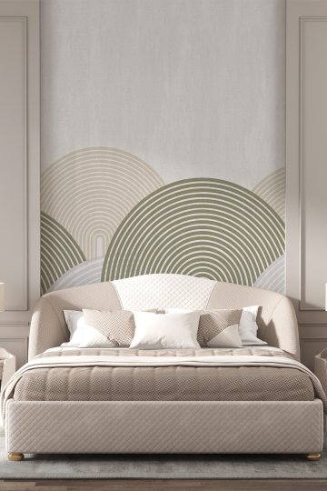 Dreamwall Geometrik Gökkuşağı Desenli Tek Parça Tekstil Duvar Kağıdı küçük görsel 2