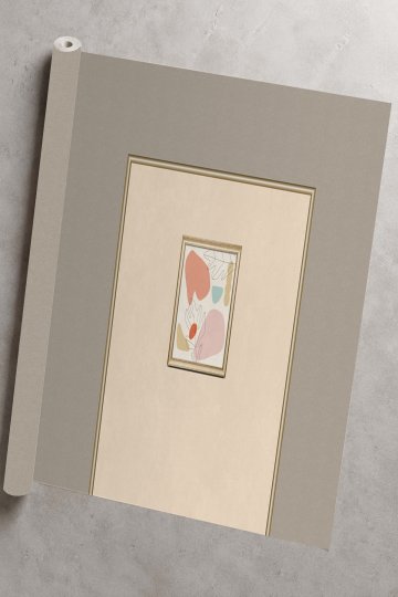Dreamwall Gold Çıta ve Tablo Desenli Tek Parça Tekstil Duvar Kağıdı küçük görsel 2