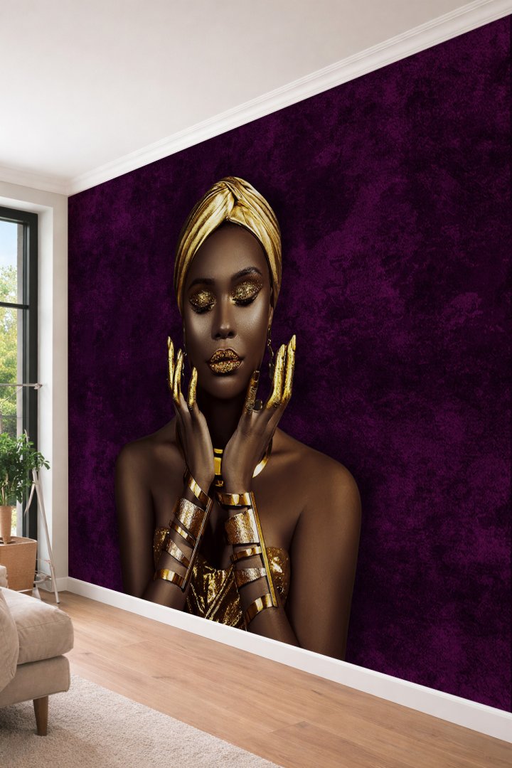 Dreamwall Gold  Egzotik Kadın Portresi Modern Sanat 