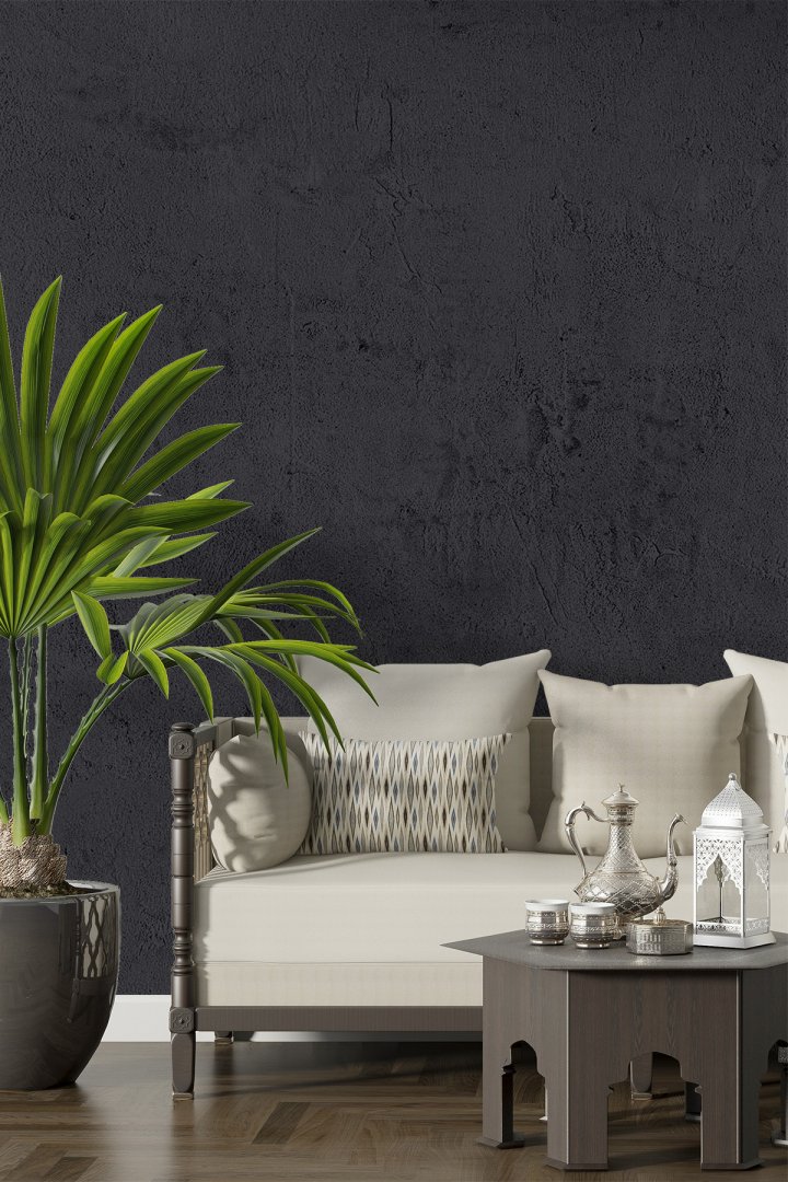 Dreamwall Hafif Pürüzlü Sıva ve Beton Doku Görünümlü Modern Tek Parça Tekstil Duvar Kağıdı