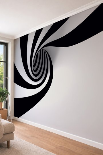 Dreamwall Hipnotik Girdap - 3D Derinlik Etkili Tek Parça Tekstil Duvar Kağıdı