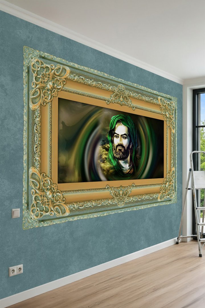 Dreamwall Hz.Ali Sanatsal Tasviri Desenli Tek Parça Tekstil Duvar Kağıdı