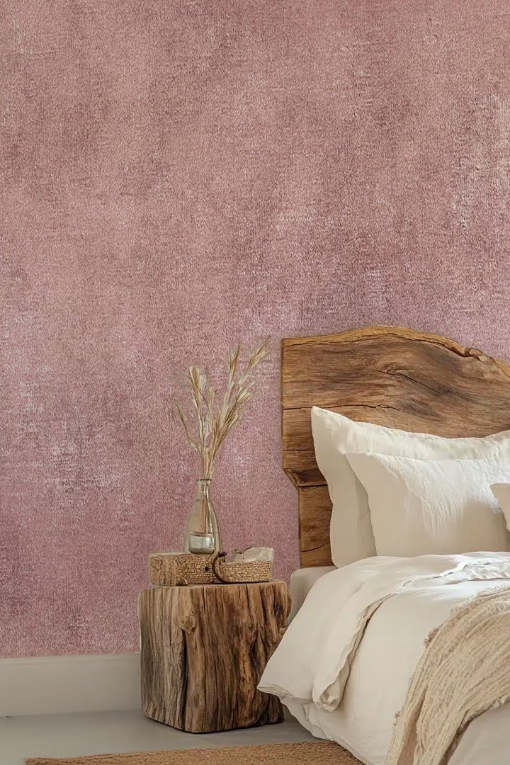 Dreamwall İtalyan Sıva Rose Tekstür Desenli Tek Parça Tekstil Duvar Kağıdı