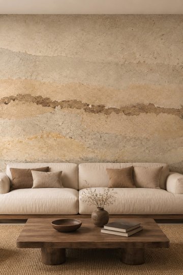 Dreamwall Katmanların Sessizliği Tek Parça Tekstil Duvar Kağıdı