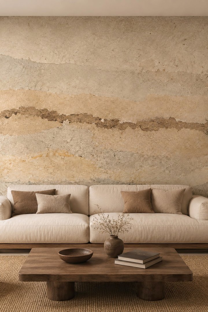 Dreamwall Katmanların Sessizliği Tek Parça Tekstil Duvar Kağıdı