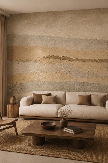 Dreamwall Katmanların Sessizliği Tek Parça Tekstil Duvar Kağıdı küçük görsel 2