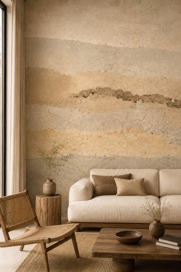 Dreamwall Katmanların Sessizliği Tek Parça Tekstil Duvar Kağıdı küçük görsel 4