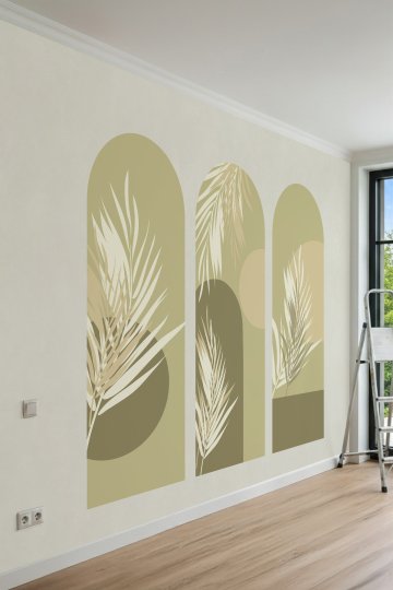 Dreamwall Kemerli Soft Yaprak Desenli Desenli Tek Parça Tekstil Duvar Kağıdı küçük görsel 2