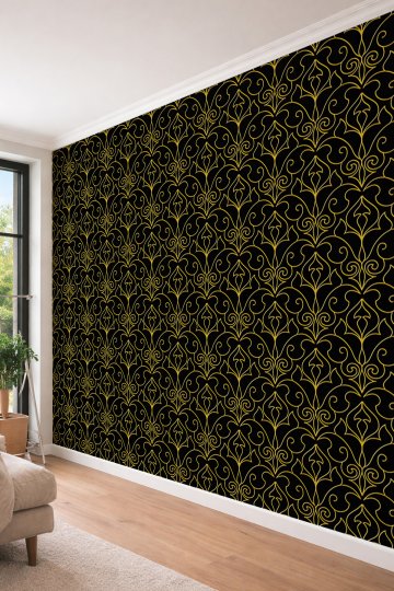 Dreamwall Klasik Damask Desenli Lüks Tek Parça Tekstil Duvar Kağıdı