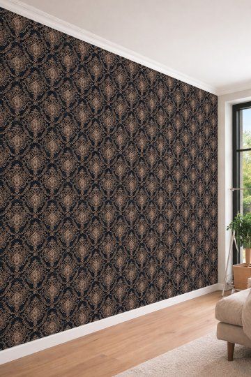 Dreamwall Klasik Damask Desenli Modern Tekstil Dokulu Tek Parça Tekstil Duvar Kağıdı