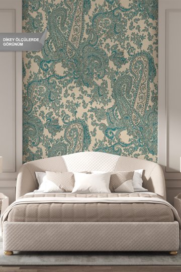 Dreamwall Klasik Şal Desenli Tek Parça Tekstil Duvar Kağıdı küçük görsel 2