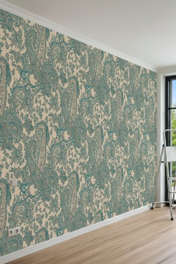 Dreamwall Klasik Şal Desenli Tek Parça Tekstil Duvar Kağıdı küçük görsel 4