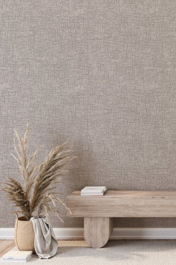 Dreamwall Kumaş Dokulu, Dokuma Efektli ve Modern Motifli Monokrom Tek Parça Tekstil Duvar Kağıdı