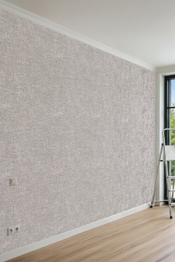Dreamwall Kumaş Dokulu, Dokuma Efektli ve Modern Motifli Monokrom Tek Parça Tekstil Duvar Kağıdı küçük görsel 3