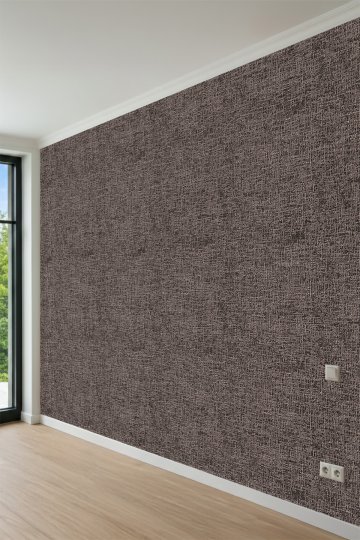 Dreamwall Kumaş Dokulu, Dokuma Efektli ve Modern Motifli Toprak Tonlu Tek Parça Tekstil Duvar Kağıdı küçük görsel 3