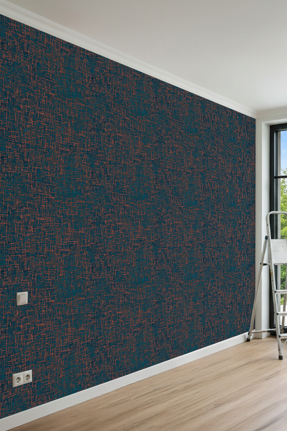 Dreamwall Kumaş Dokulu, Şantuk Dokuma Efektli Modern Tek Parça Tekstil Duvar Kağıdı görsel 1