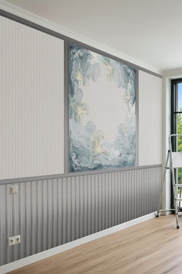 Dreamwall Lambri ve Gökyüzü Fresk GörünümlüTek Parça Tekstil Duvar Kağıdı küçük görsel 1